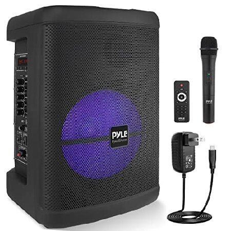 Pyle Portable Bluetooth PA Speaker 500W Rechargeable Outdoor BT Karaoke Audio System TWS, Party Lights, LED Display, FM AUX MP3 USB SD, 6.5mm