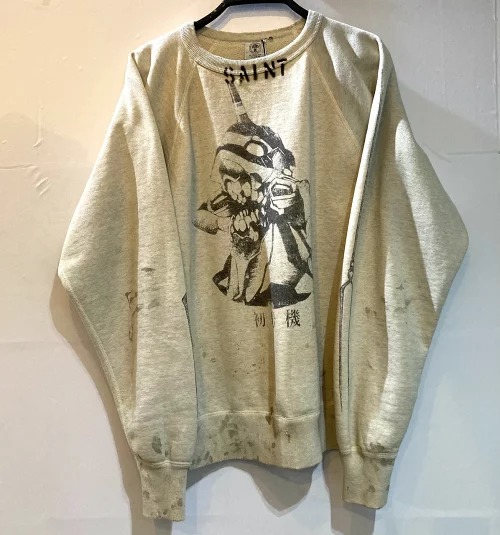 SAINT MICHAEL 21aw EVA SWEATSHIRT Beige Lサイズ SM-A21-0000-055