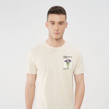 GIORDANO 男裝趣味印花上衣 WWS系列 - 50 木薯卡其