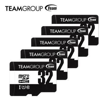 【APP】[五入組]Team 十銓 32GB microSDHC UHS-I U1 C10記憶卡 100MB/s(含轉卡)