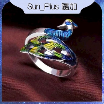 Sun_Plus 台灣現貨 鑫盛興03 孔雀戒指 創意開口織毛衣戒指 配件女個性鉤針帶線指環 毛線帶線神器 戒指 指環