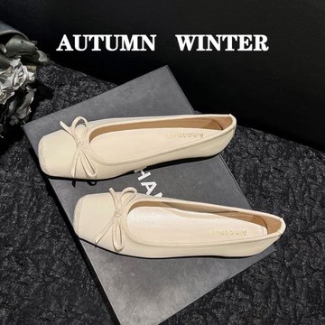 蝴蝶結氣質平底瑪麗珍單鞋女夏天溫柔晚晚風配裙子軟底芭蕾舞鞋子