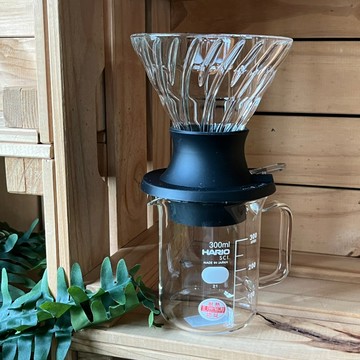 HARIO日製V60 SWITCH浸漬式耐熱玻璃濾杯200ml分享壺組送濾紙