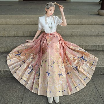 【桃喜Rich女裝】新中式提花立領刺繡盤扣襯衫  改良漢服 短袖襯衫 漢服上衣