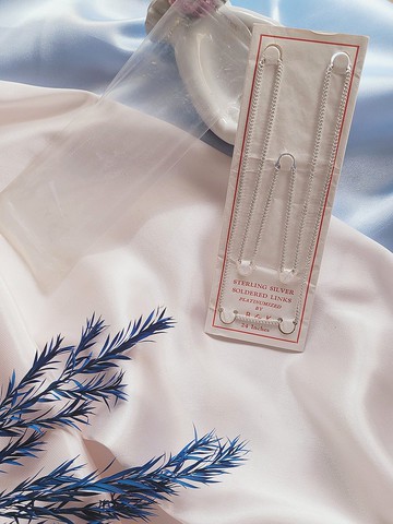 美國西洋古董飾品/ STERLING銀色簡約純銀長項鍊/復古珠寶首飾