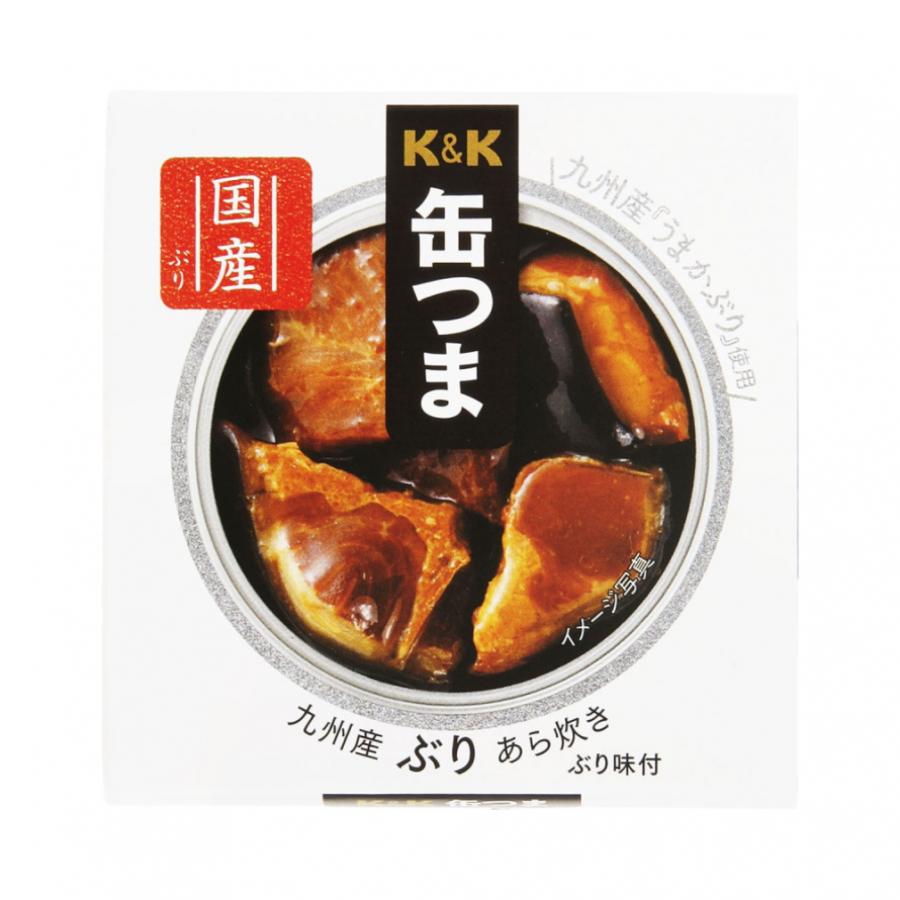 K＆K 缶つま 九州産 ぶりあら炊き 6缶セット キャンプ 食料 材料 おつまみ 缶詰 国分 コクブ