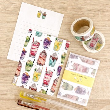 冰飲迷你信紙組