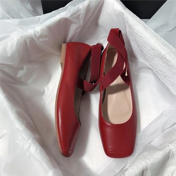 森嶼海巷 2025新款真皮文藝瑪麗珍鞋平底復古韓版方頭甜美單鞋女