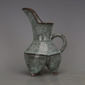 宋官窯冰片杯子爵杯 霸王杯 復古裝飾全手工制作古玩家居擺件日用