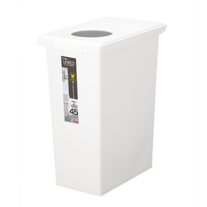 TONBO UNEED系列圓孔雙用型防臭垃圾桶 45L白色