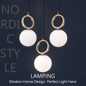 【威森家居】北歐 吊環圓球吊燈 現貨實木鐵藝工業風現代簡約復古吸頂燈壁燈大廳客廳臥室燈具設計師檯燈立燈 L180515