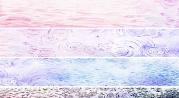 霞光水碧 水と波造景 PET 紙膠帶 虹光 5米卷