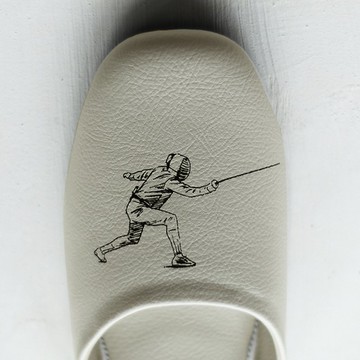 CLOAKROOMS OF .Fuller 室內拖鞋 設計款- 劍道 _白色款