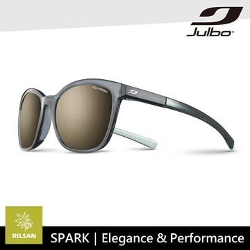 Julbo 女款偏光太陽眼鏡 SPARK J5299116 / 灰-薄荷綠框 (PC 煙灰黑鍍膜鏡片)