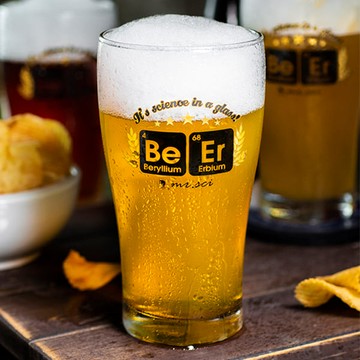 賽先生科學工廠 化學元素玻璃啤酒杯