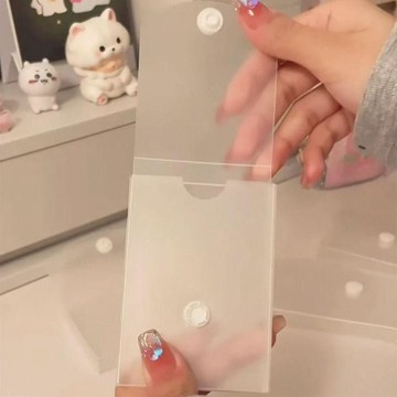 💫臺灣直出💫ins高顏值實用磨砂收納盒翻蓋式按扣盒子小卡nfc防塵標準儲物盒