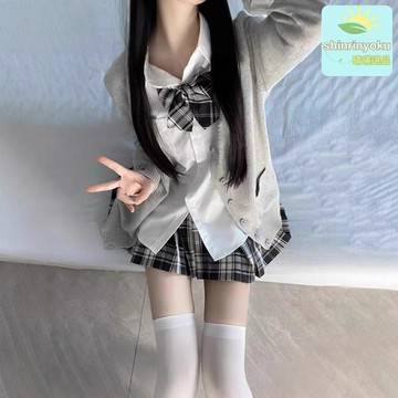【原創正版】JK制服套裝 學生制服 學院風套裝 格裙 襯衫 毛衣開衫 四季通用 學生畢業寫真 日系校園風