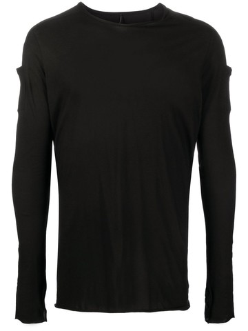 Masnada - long-sleeved cotton T-shirt - men - Cotton - 46 - Black