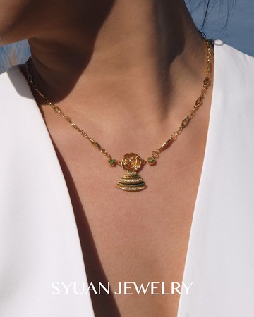 Golden Tree—金樹鋯石項鍊 生日 情人節禮物