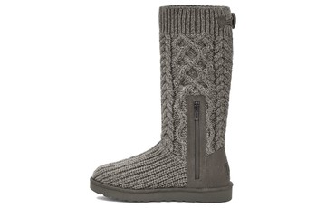 UGG CLASSIC CARDI CABLED KNIT BOOT GREY WOMEN