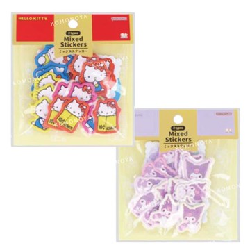 小禮堂 Sanrio 三麗鷗 PVC立體貼紙&造型貼紙組 21入組 (生活款) Kitty 酷洛米