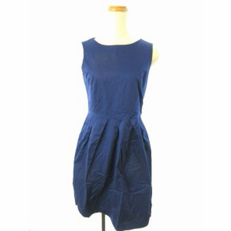 中古 ラピスルーチェパービームス ワンピース ノースリーブ ひざ丈 リネン混 麻混 38 青 ブルー レディース 通販 Lineポイント最大1 0 Get Lineショッピング
