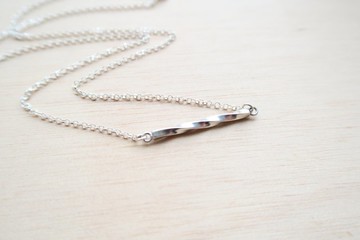 925純銀 幾何螺旋 項鍊 鎖骨鍊 長鍊