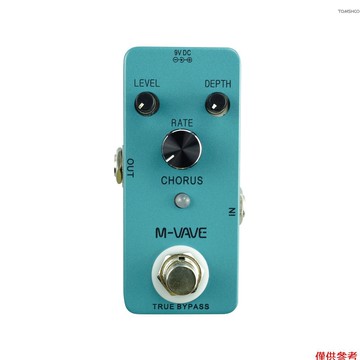 Winn M-VAVE CHORUS 吉他模擬經典合唱效果踏板真正的旁路全金屬外殼,合唱音量/深度/速度控制