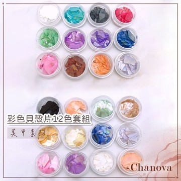 現貨 12色組 彩色貝殼片 多色貝殼片套組 貝殼片 美甲鮑魚片 貝殼薄片 手作 diy 多色貝殼片 美甲素材 飾品