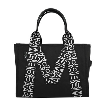 [平輸版] 【MARC JACOBS】 THE M LARGE TOTE 帆布托特包(黑)真品平輸