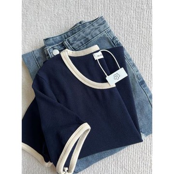 加肥加大300斤純欲bm風短款T恤女胖mm夏季設計感寬松百搭短袖上衣