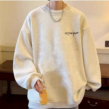 【M世代】圓領無帽衛衣 大學T 重磅衛衣 男士長袖T恤 休閒上衣百搭 男裝 上衣 薄款刷毛款任選 BTYW2073