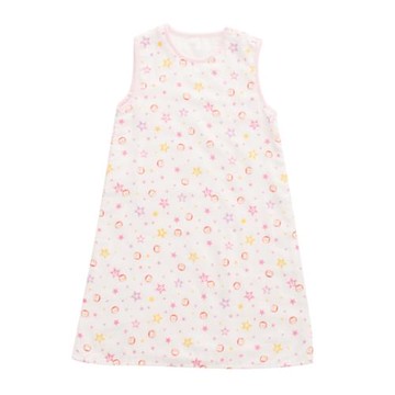 PUKU藍色企鵝 純棉紗布防踢睡袍F-粉色