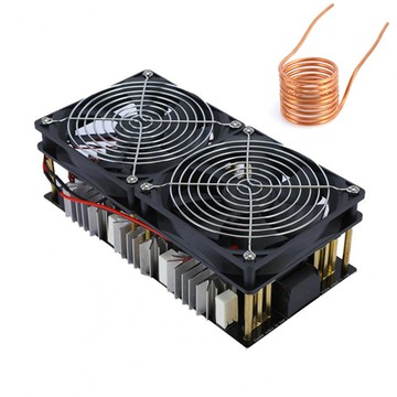 2500W 50A DC 12-48V 感應加熱板 ZVS 電源模塊高頻低壓反激式驅動器加熱器特斯拉線圈用於熱處理金屬熔