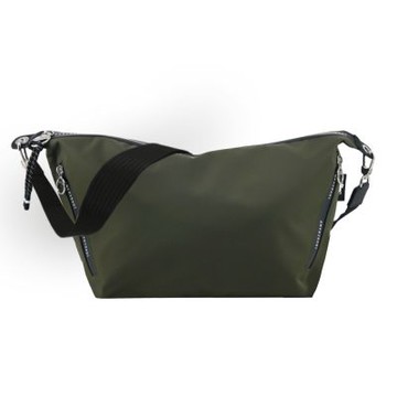 LONGCHAMP LE PLIAGE ENERGY系列再生尼龍雙拉鍊斜背包(卡其綠)