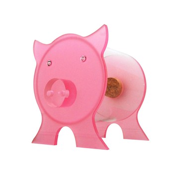 小豬撲滿壓克力存錢筒-浪漫粉(11x14x13cm) #6697R