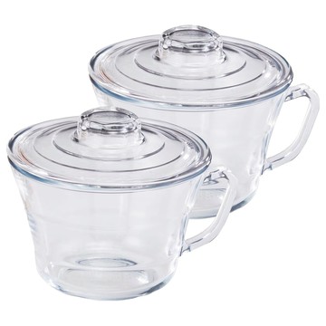 Glasslock 可微波韓式蒸蛋碗 705ml  透明  2個