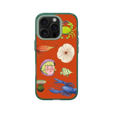 iPhone 16 Pro Clear 憂墨綠 - Chubbynida - 烈焰海之舞