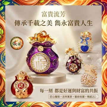 現貨 隔日到貨【招財福袋 水鑽鑰匙圈】月光石福袋 聚寶盆 包包吊飾 精品吊飾 開運吊飾 送禮首選【煥采藝品】
