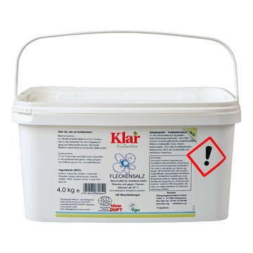 德國 Klar 潔白去污劑 4kg 去污 茶漬 除漬 居家 清潔 潔白 潔淨 附發票【心心哈德】現貨 全館499超取免運｜全場下殺★滿額再享折扣