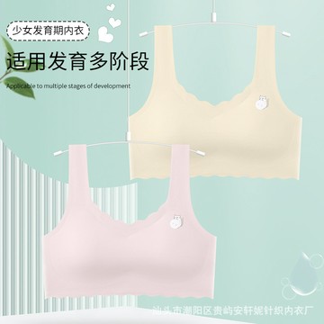 【闆娘推薦15】少女內衣發育期內衣學生內衣冰絲無痕少女文胸兒童小背心防凸點防走光內衣 RSKN