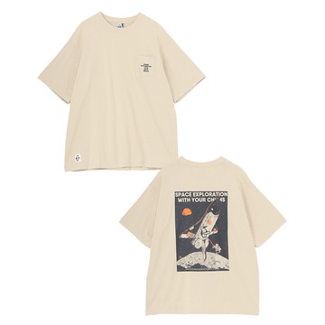 CHUMS Space Booby Spaceship Pocket T-Shirt 男 短袖上衣 米灰色 CH012701G057