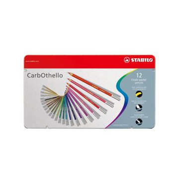 【STABILO】思筆樂 CarbOthello 奧賽樂水性粉彩筆 12色鐵盒 / 盒 1412-6