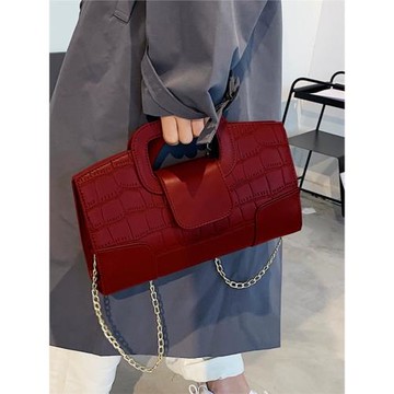 (免運)大容量紅色新娘結婚包包2025新款高級感輕奢小眾鏈條手提包女秋季