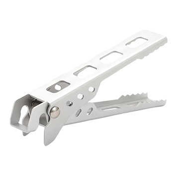 Nopeasti 諾比 輕便隨行 戶外露營野炊齒紋防燙夾/鍋夾/食物夾 Set 2支 鋁合金70g  銀色