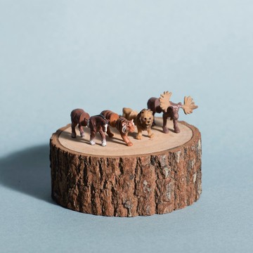 \耳邊動物園/ 單邊造型耳針_馬兒 老虎 獅子 駝鹿