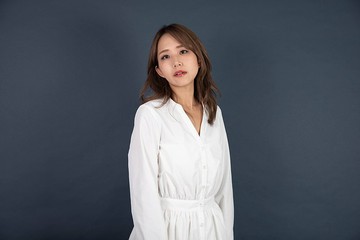 日本製造 襯衫聚攏連衣裙 WHT
