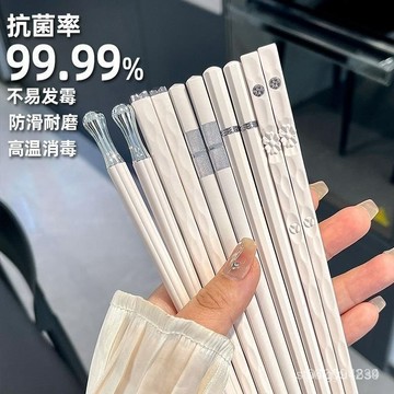 🚚本島出貨🚚筷子家用一人一雙防滑家庭分餐專用閤金筷子勺子套裝輕奢高檔新款  SSGG