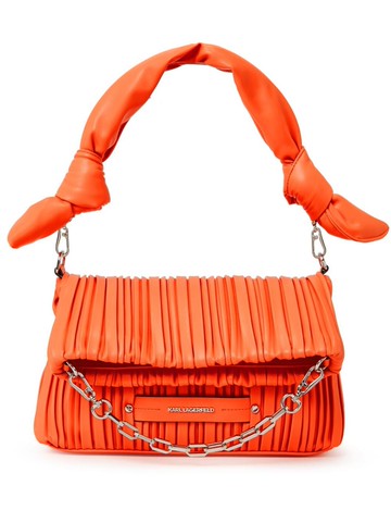 Karl Lagerfeld - K/Kushion pleated shoulder bag - women - Polyurethane - One Size - Orange