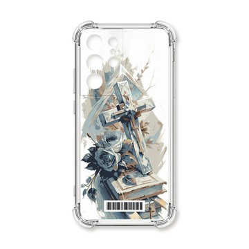 S系列(其他) 殼 TRON 三星 S21 Ultra 十字架水彩  載具 四角防摔殼 手機殼